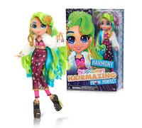 Hairdorables Just Play Hairmazing Poupée tendance parfaite pour bal de promo, harmonie, six surprises à l'intérieur, cheveux verts et bleus, jouets pour enfants à partir de 3 ans