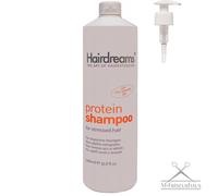 HAIRDREAMS Shampoo Protéiné 1000 ml + Pompe Extensions Cheveux Abîmés