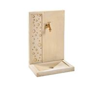 HAIRIE GRANDON-Fontaine murale décor bulle en pierre reconstituée imitation ton beige Hairie Grandon - 70 cm