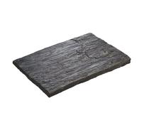 HAIRIE GRANDON-Pas de cheminement rectangle en béton coulé ton ardoise aspect schiste Hairie Grandon - 40 x 29 cm