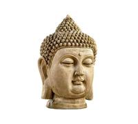 HAIRIE GRANDON-Statue en pierre reconstituée beige finition patinée Hairie Grandon Tête de bouddha grand modèle - 60 cm
