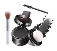Hairline Powder for Women Men, Hairline Powders Instantly Conceals, Hairs Line Contour Shadow Powder, 3 Colors Hairline Powders with Mirror (1Set Black)