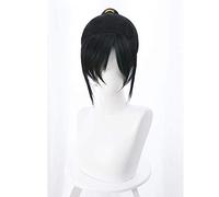Hairpieces Ralph Breaks The Internet Anime Cosplay Rose Net Wigs HighTemperature Resistant Fiber Ponytail Black 13 Inches