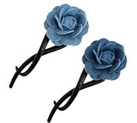 Hairpin At The Back Of The Head, Cord Spirals Hairband, Denim Rose Hair Clips, Twist Hair Clip Hair Accessories, Female Fashion Hair Accessories, Elegant Half-Tied Hairpin Headdress (Clip)