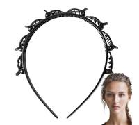 Hairstyle Hairpin Headband - Clip Hairband Tool, Women Girls Styling Accessory | Sturdy ABS Teeth Feature, Professional Weave Bangs Braid Product, Office Party Casual Travel Hair Maintenance Use