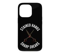Hairstylist Stained Hands Sharp Shears Cosmetologist Coque pour iPhone 13 Pro