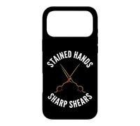 Hairstylist Stained Hands Sharp Shears Cosmetologist Coque pour iPhone 17 Pro Max