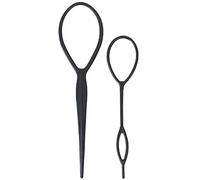 Hairtail Hair Tricoting Plastic Resin Black Hair Finders For Women Girls 2pcs Hair Tail Braider Tools