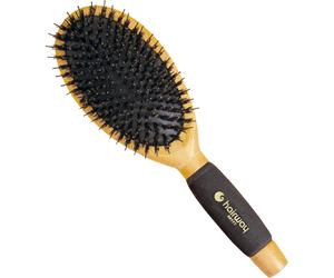 Hairway Brosse à cheveux poils de sanglier véritables, piques en polyamide, 75 mm x 240 mm