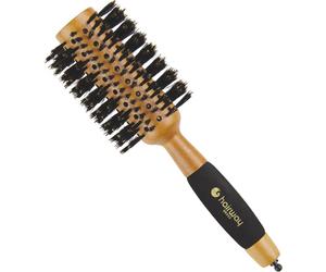 Hairway Brosse ronde pour boucles larges poils de sanglier véritables, 38 mm x 80 mm