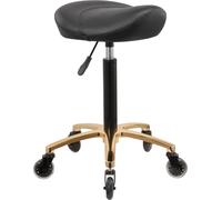 Hairway Tabouret Selle «Orbit» noir/or