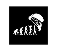 HaiRxr Autocollant de Couverture de Voiture élégant, décalcomanies à gratter, évolution Humaine, Parapente (Color : White, Size : 13CM*18.6CM)
