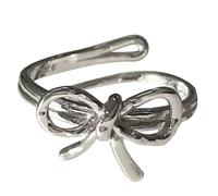 HAISENG Anneaux avec nœud réglable pour femmes et filles - Cercles de doigts uniques - Bijoux Y2K - Bijoux tendance - Taille réglable