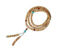 HAISENG Bodhi bouddhiste polyvalent en perles naturelles avec symbolisme culturel pour une vie pleine conscience, accessoires en bois bodhi naturel, taille unique, Comme décrit