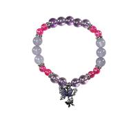 HAISENG Bracelet de perles avec pendentif papillon en cristal et chaîne d'amitié pour enfants Bijoux de tous les jours, taille unique, Comme décrit