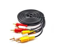 HAISENG Câble composite 3RCA vers 3RCA pour le transfert de signaux vidéo sonores et configurations à domicile