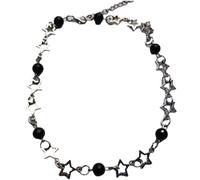 HAISENG Collier ras du cou tendance coréen avec perles creuses et étoiles pour femmes, joli et esthétique, chaîne punk Y2k bijoux pour femmes, taille unique, Comme décrit, Comme décrit.