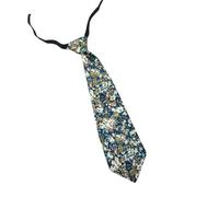 HAISENG Cravate tendance avec fermeture éclair réglable pour campus Preppy et décontracté femme homme cravate pré-nouée papillon floral cravate, cravate florale, taille unique