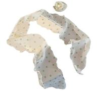 HAISENG Écharpe élégante en soie à pois - Longue écharpe en soie - Pour femme - Convient pour diverses occasions - Accessoire d'événement tendance, F, taille unique
