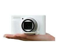 HAISENG Étui en cuir PU pour appareil photo SX740/730 avec bandoulière, blanc