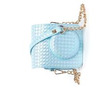 HAISENG Étui en cuir synthétique souple pour appareil photo Mini12 avec bretelles, bleu