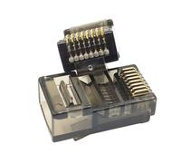 HAISENG Lot de 100 connecteurs Cat5 RJ45 transparents pour corps solides et câbles Ethernet