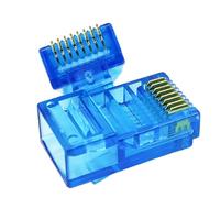 HAISENG Lot de 100 connecteurs Cat5 RJ45 transparents pour corps solides et câbles Ethernet