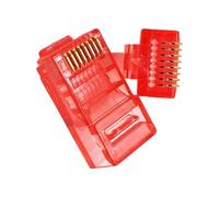 HAISENG Lot de 100 connecteurs Cat5 RJ45 transparents pour corps solides et câbles Ethernet