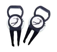 HAISENG Lot de 2 marqueurs de balle en alliage de zinc pour fourche verte