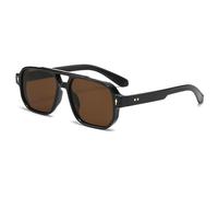 HAISENG Lunettes rectangulaires à double faisceau pour filles, adolescentes, hip-hops, tendance, discothèque, fête pour adultes, adolescents, adultes, lot amusant de fête personnalisée, Thé