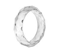HAISENG Manchette moderne à facettes en résine avec cristaux à facettes pour fêtes et événements, mariage asymétrique unique, taille unique, Comme décrit