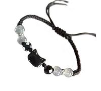 HAISENG Opposites Bracelet artisanal modifiable en forme de sphère de chat Cadeau de sécurité pour conjoints, bien-aimés, bracelets de couple en perles douces, taille unique, Comme décrit