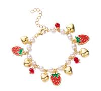HAISENG Perles de fruits délicates confortables en forme de cœur - Texture en alliage - Convient pour les chercheurs de bijoux individuels - Chaîne de perles tendance, taille unique, Comme décrit