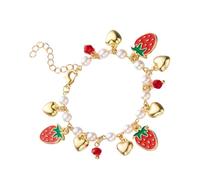HAISENG Perles de fruits délicates confortables en forme de cœur - Texture en alliage - Convient pour les chercheurs de bijoux individuels - Chaîne de perles tendance, taille unique, Comme décrit