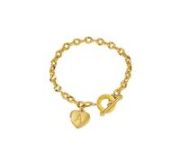 HAISENG Romance Love Symbole OT Fermoir en Alliage Inoxydable Élégant Bracelet pour Peau Sensible et Mode Coeur Forme Acier Inoxydable, taille unique, Comme décrit