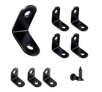 HAISHANG 10 Pièces Équerres de Fixation en Acier Inoxydable 50x50x10mm avec Vis,Équerres Angle à 90 Degrés pour Réparation et Fixation de Meubles