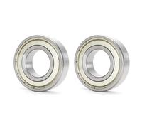 HAISHANG 2 Pièces Roulements à Billes 6203ZZ 17x40x12mm Acier Chromé avec Joints Métalliques Doubles Roulement à Billes à Gorge Profonde