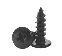 HAISHANG 20 Pièces M3x30mm Vis Autotaraudeuses pour Bois en Acier Carbone - Tête à Bride Ronde Champignon, Vis de Perçage Noires