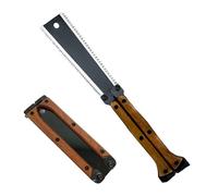 HAISHANG Scie Japonaise Pliable 16cm,Scie à Main avec Double Tranchant de 13/14 TPI, Scie Manuelle avec Lame SK5 et Dents de Rectification sur Trois Côtés pour le Bricolage et le Bois
