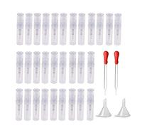 Haishell Lot de 30 mini atomiseur en plastique rechargeable 2 ml avec 2 mini entonnoirs en plastique et 2 goutte-gouttes en verre pour voyage fête et maquillage portable