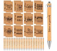 Haishell Lot de 48 carnets de motivation inspirants et stylo à bille, cadeaux de remerciement, petits blocs-notes de motivation pour enseignant, collègue, bureau, école