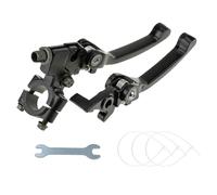 Haishine 1 Paire Levier Frein Embrayage Moto pour Guidon 22 mm 7/8" pour 110cc 125cc 140cc TTR 125cc SSR Pit Dirt Bike Moto (Noir)