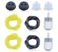 Haishine 2 Kit Tuyaux d'Essence Durite avec Filtre et Ampoules d’Apprêt Carburant Longueur pour Souffleur Coupe-bordure Tronçonneuse Debroussailleuse, Tuyau de Carburant Flexible Résistant