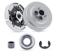 Haishine 3/8" 6T Tambour d'Embrayage avec Kit de Roulement à Aiguilles pour Stihl MS170 MS180 MS210 MS230 MS250 017 018 021 023 025 Scie à Chaîne Pièces