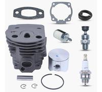 Haishine 45mm Nikasil Plaqué Cylindre Piston Broche Anneau De Décompression Kit De Valve Pour Husqvarna 51 55 Filtre À Chainsaw Filtre # 503168301,503 16 83-01