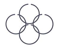 Haishine 4Pcs / lot 38mm X 1.5mm Anneaux de Piston pour Husqvarna 36 136 137 Scie à chaîne # 530029805