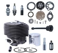 Haishine 58mm Cylindre Piston Kit de Cylindre Tronçonneuse pour STIHL MS 070 MS360 TS350 pour Zama Rb-42 Kit Joint Carburateur Filtre à l'Huile/Bougie d'Allumage Pièces Moteur Tronçonneuse