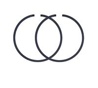 Haishine Anneaux de piston 2Pcs / lot 46mm x 1.5mm pour Husqvarna 55, 55 Rancher, 257, 357, 357XP, 357 Scie à chaîne EPA 503 28 90-14
