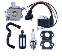 Haishine Bougie d'allumage pour filtre de conduite d'alimentation de carburant pour carburateur pour STIHL 017 018 MS180 MS170 MS 170 MS 180 Pièces de rechange pour réparation de tronçonneuse