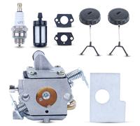 Haishine C1Q-S57A Carburateur pour Tronçonneuses Stihl 017 018 MS 170 180 C MS170 MS180 MS170C MS180C avec Bouchon de Carburant Bougie d'Allumage Filtre à Carburant Joint de Carburateur